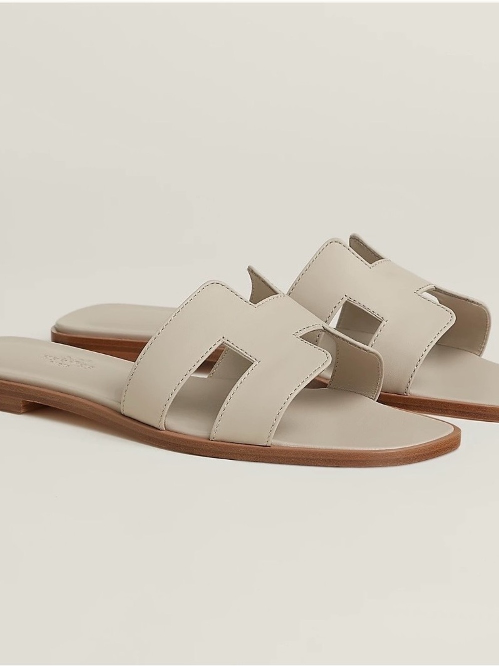 Hermes Oran in Beige Nomade size 37.5